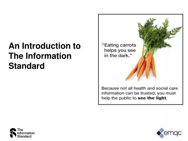 an introduction to the information standard