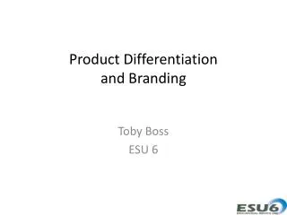 product differentiation and branding