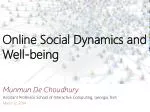 Online Social Dynamics and Well-being