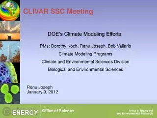 CLIVAR SSC Meeting