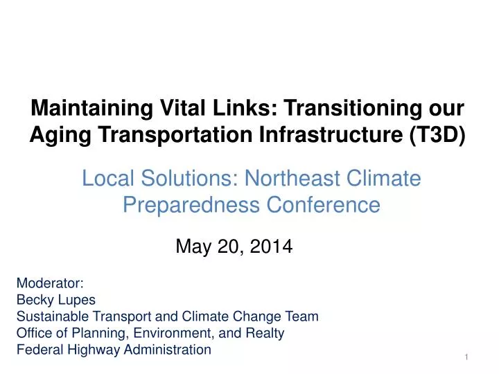 maintaining vital links transitioning our aging transportation infrastructure t3d