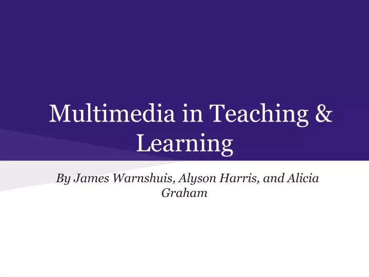 multimedia in teaching learning