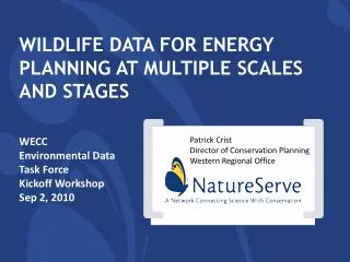 Wildlife Data for energy planning at multiple scales and stages