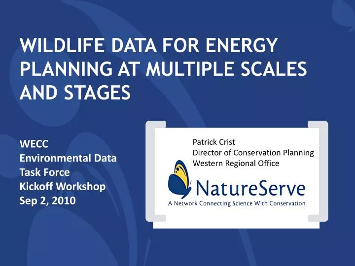 wildlife data for energy planning at multiple scales and stages