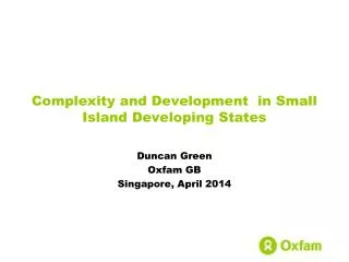 Complexity and Development in Small Island Developing States