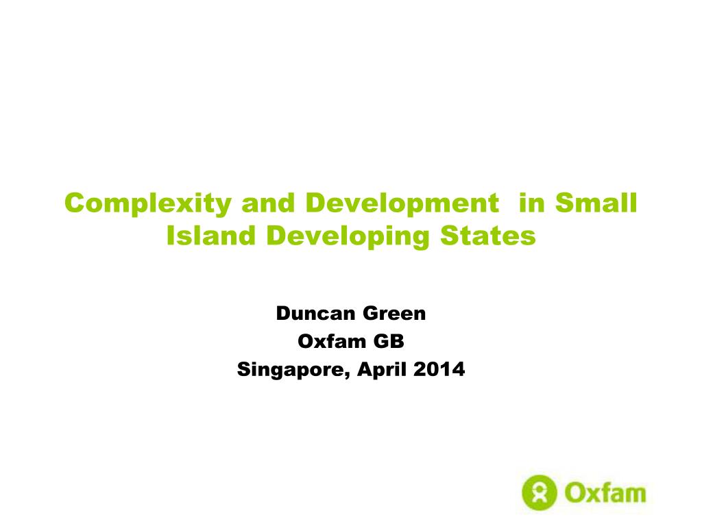 PPT - Complexity and Development in Small Island Developing States ...