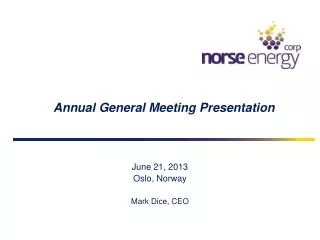 Annual General Meeting Presentation