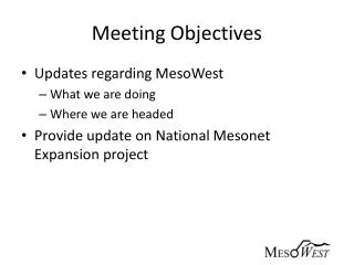 Meeting Objectives