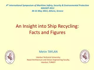 An Insight into Ship Recycling: Facts and Figures