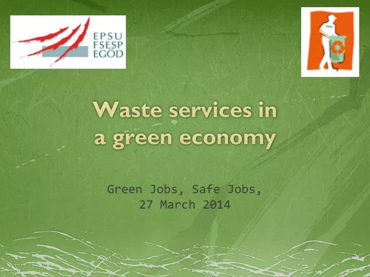 waste services in a green economy