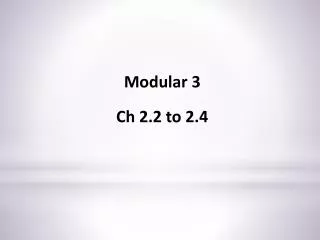 Modular 3