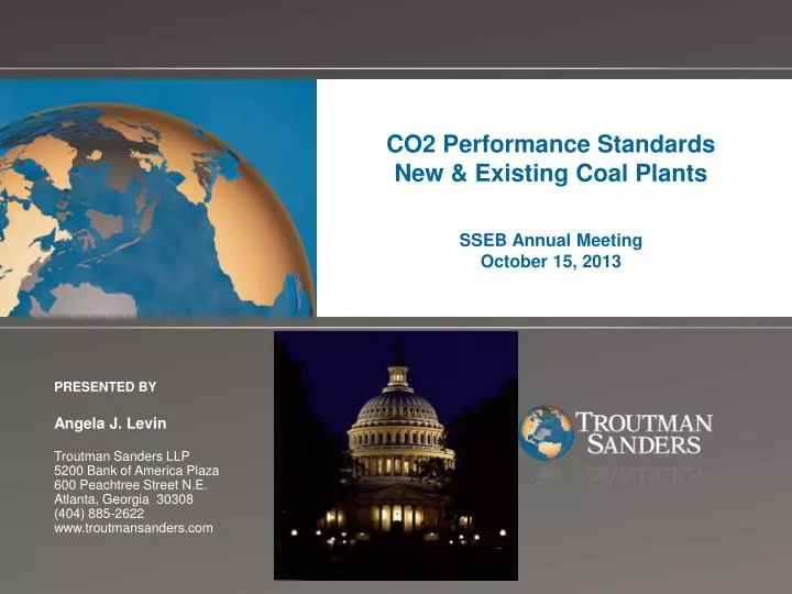 co2 performance standards new existing coal plants sseb annual meeting october 15 2013
