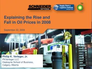 Explaining the Rise and Fall in Oil Prices in 2008 September 22, 2008