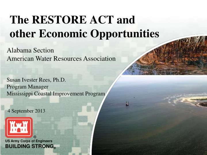 the restore act and other economic opportunities