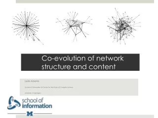 Co-evolution of network structure and content