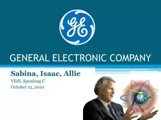GENERAL ELECTRONIC COMPANY