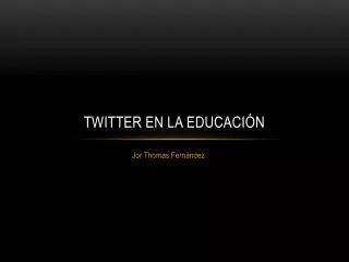 twitter en la educaci n
