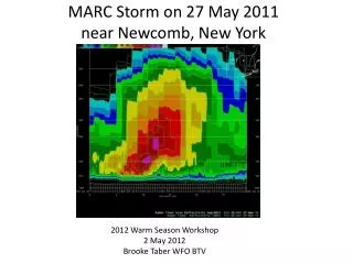MARC Storm on 27 May 2011 near Newcomb, New York