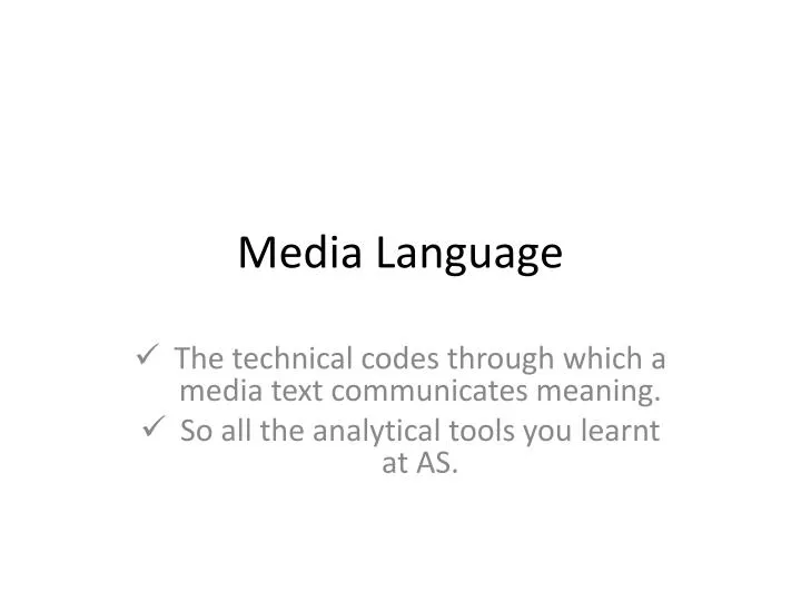 media language