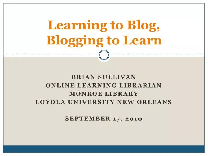learning to blog blogging to learn