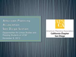 American Planning Association San Diego Section