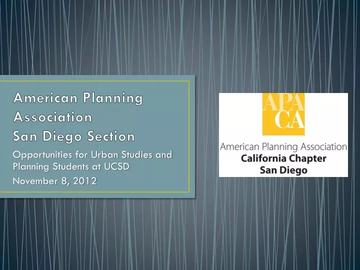american planning association san diego section