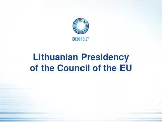 Lithuanian Presidency of the Council of the EU