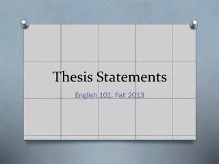 Thesis Statements