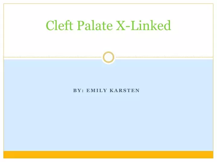 cleft palate x linked