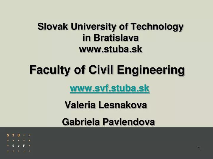 slovak university of technology in bratislava www stuba sk
