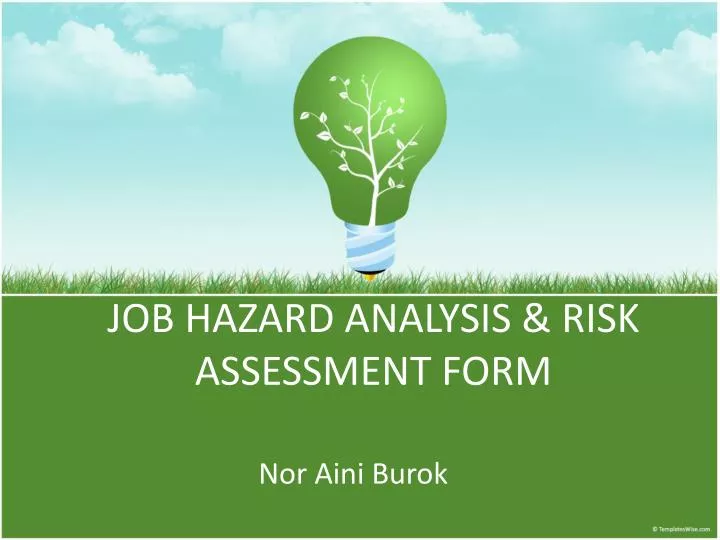 job hazard analysis risk assessment form