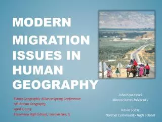 Modern Migration Issues in Human Geography