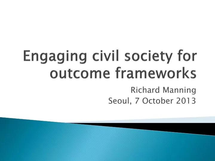 engaging civil society for outcome frameworks