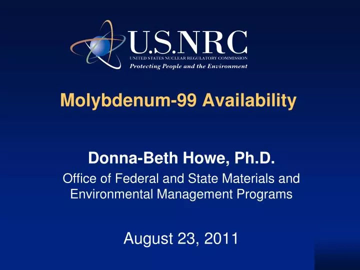 molybdenum 99 availability