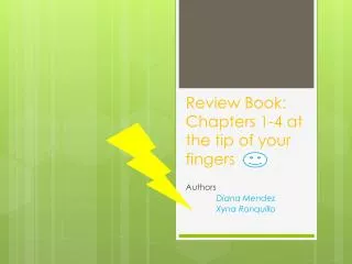 Review Book: Chapters 1-4 at the tip of your fingers