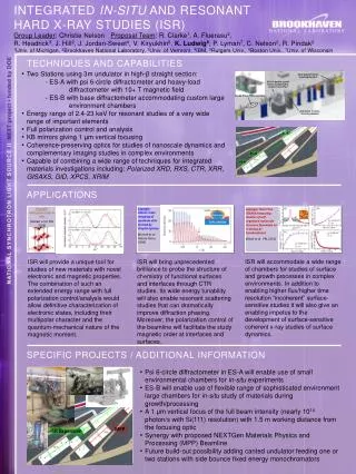 Integrated In-Situ and Resonant Hard X-ray Studies (ISR)