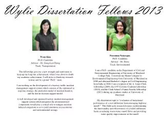 Wylie Dissertation Fellows 2013