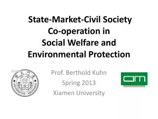 State-Market-Civil Society Co-operation in Social Welfare and Environmental Protection