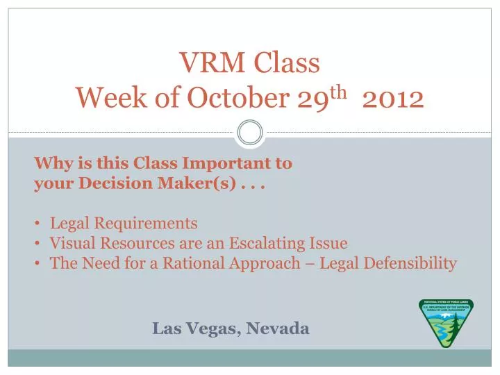 vrm class week of october 29 th 2012