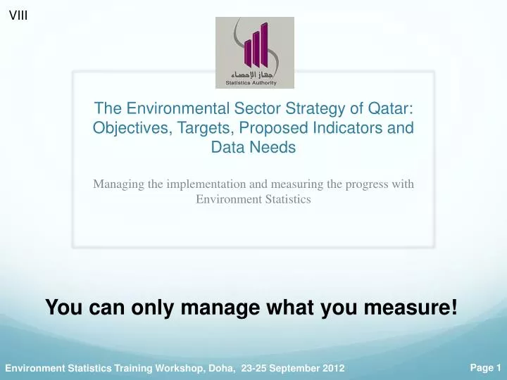 the environmental sector strategy of qatar objectives targets p roposed indicators and data needs
