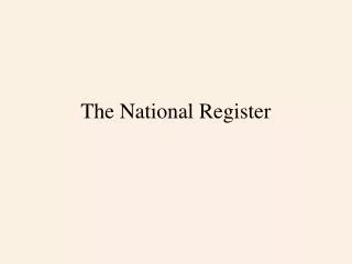 The National Register