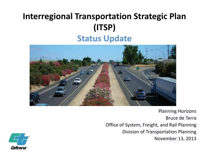 interregional transportation strategic plan itsp status update