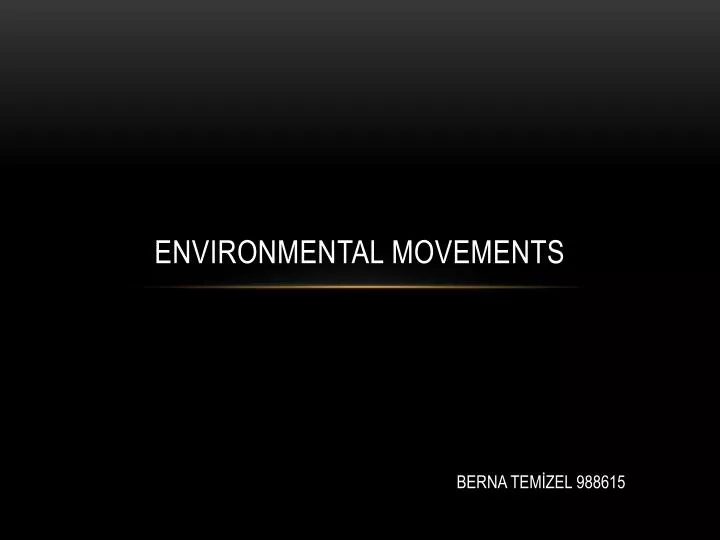 environmental movements