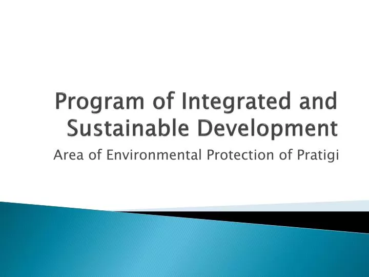 program of integrated and sustainable development