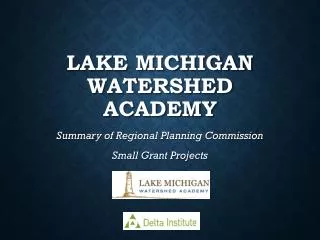 Lake Michigan Watershed Academy