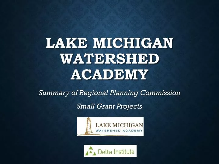 lake michigan watershed academy