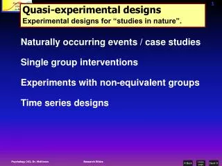 Quasi-experiments