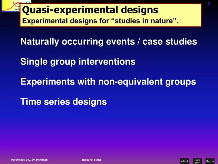 quasi experiments