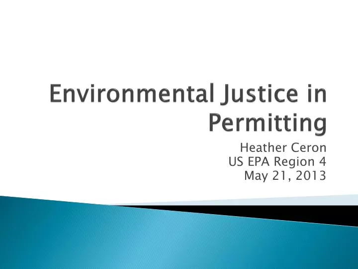 environmental justice in permitting