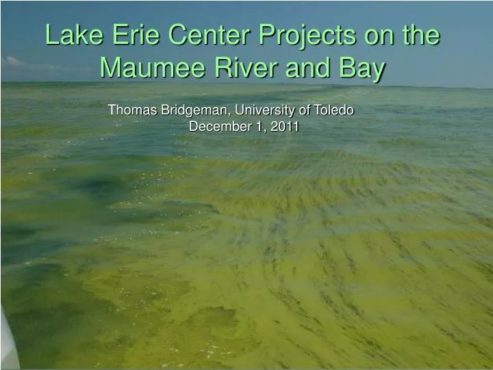 lake erie center projects on the maumee river and bay